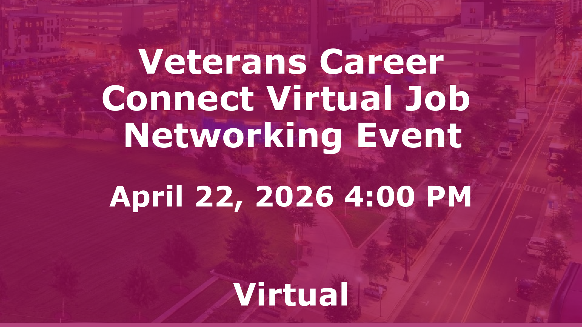 Veterans Career Connect Virtual Job  Networking Event event image